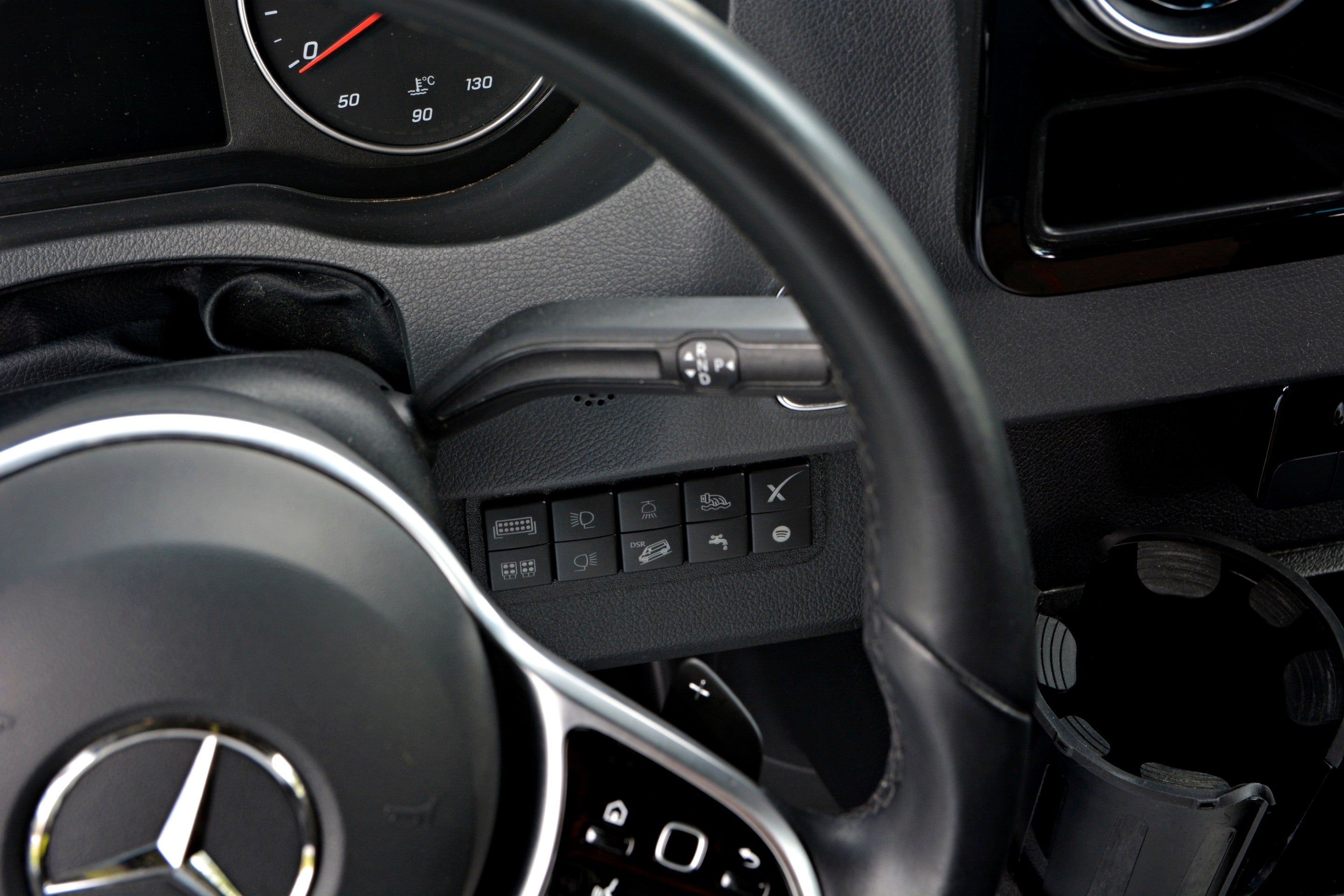 Mercedes-Benz Sprinter 907/VS30 Right side 10-Switch Dash Panel.