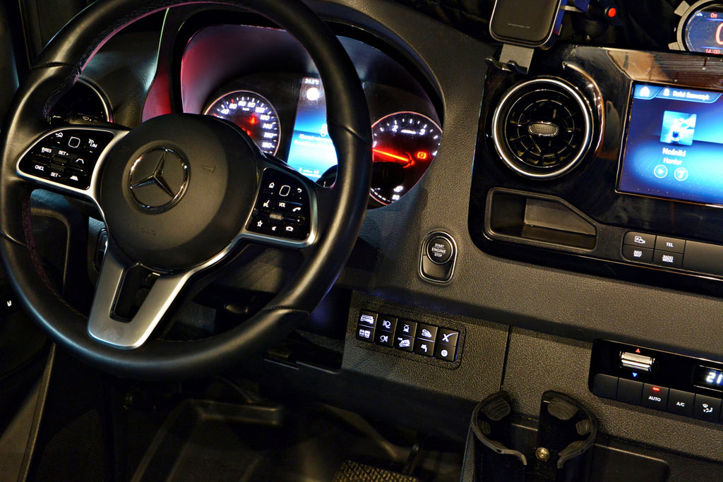 Mercedes-Benz Sprinter 907/VS30 Right side 10-Switch Dash Panel.